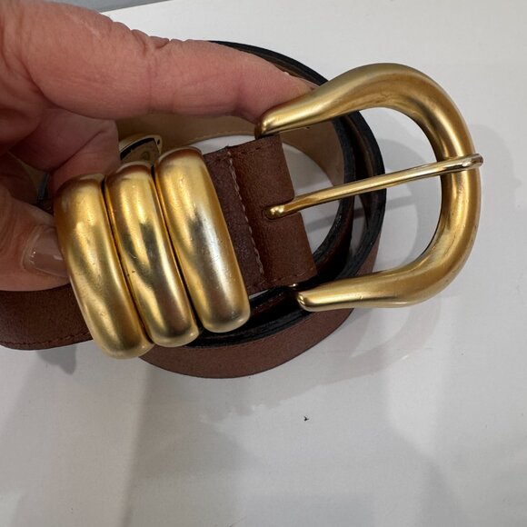 Women\'s BeBe Belt with Gold Buckle main image 5